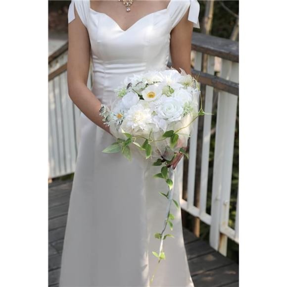 Artificial Flowers Combo Box Set Faux Flowers Bulk Flower Leaf w/ Stems Wedding - Picture 4 of 6